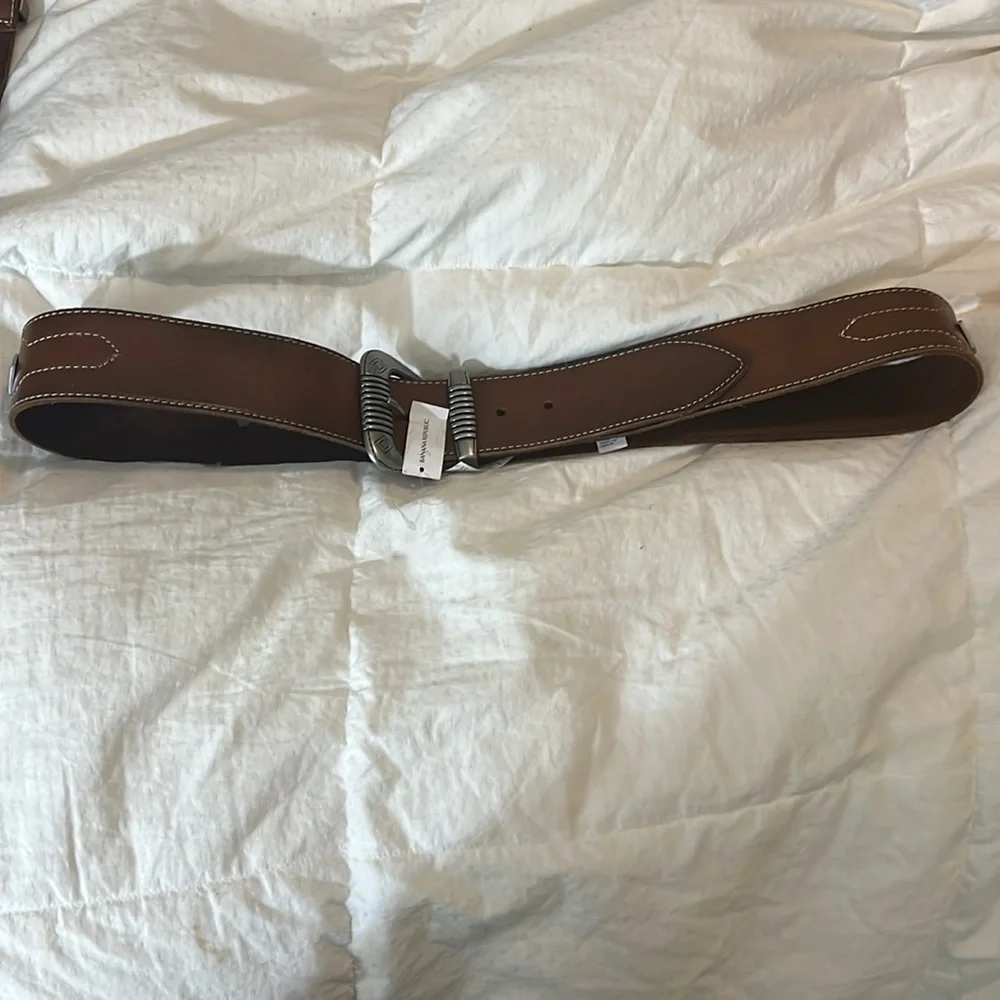 Banana Republic Women's Heritage Monte Wide Brown Concho Belt Leather western